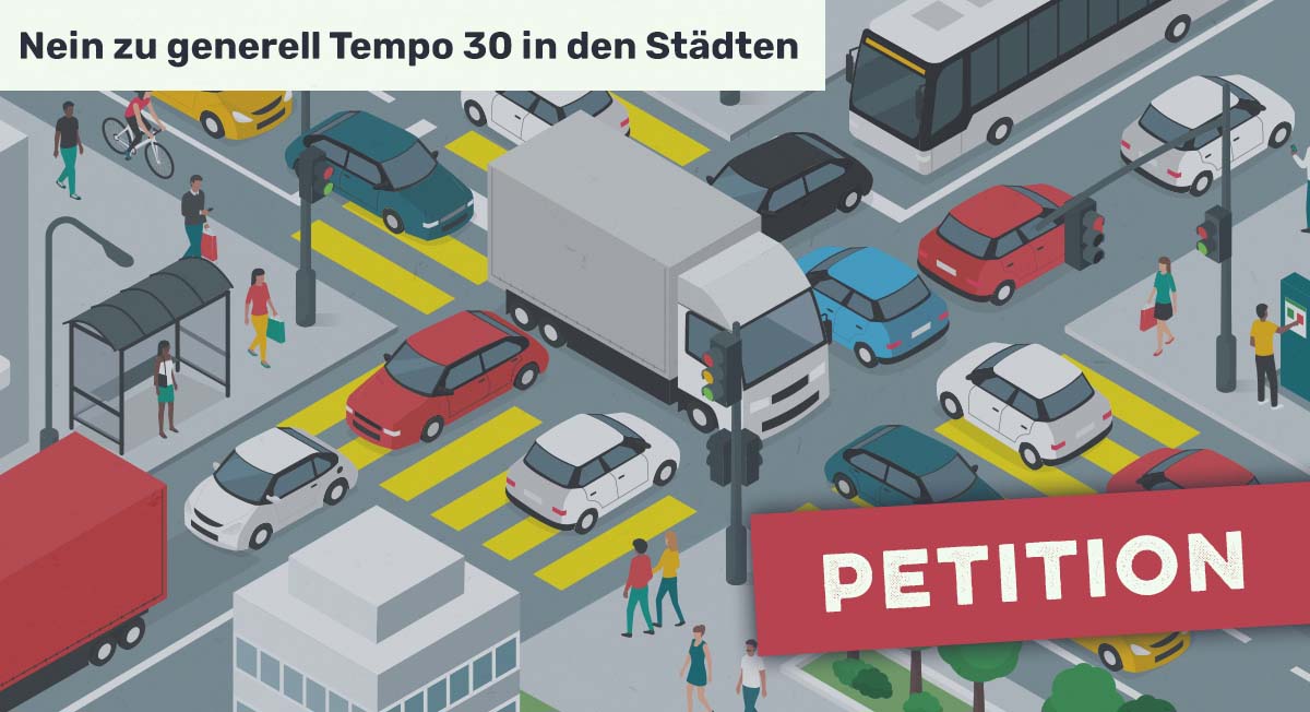 Petition «Nein zu generell Tempo 30 in den Städten»