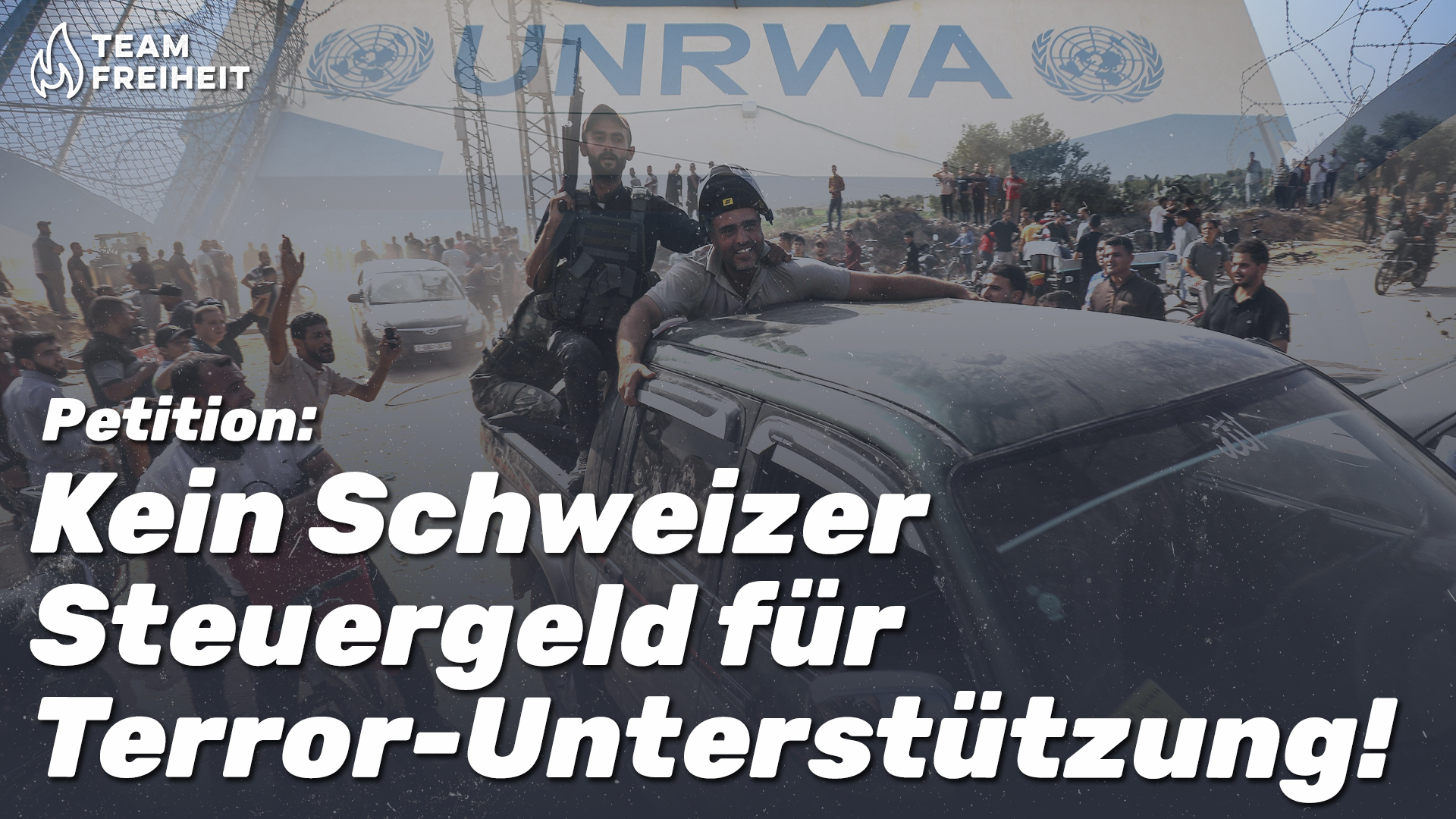 «Kein Schweizer Steuergeld für Terror-Unterstützung!»